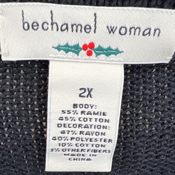 Vintage Bechamel Not Ugly Christmas Sweater Vest Snowman Around The World 2XL - Picture 6 of 6